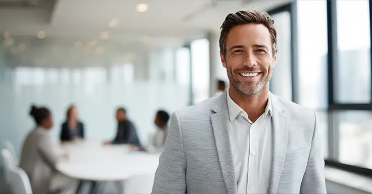 Immobilienmakler im Büro